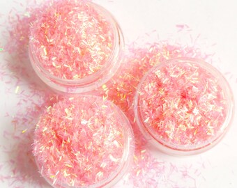 Rosy Cheeks - Baby Pink Iridescent, Gold Reflective, Cosmetic Body and Face Glitter For Festival & Valentines Day Makeup and Crafts
