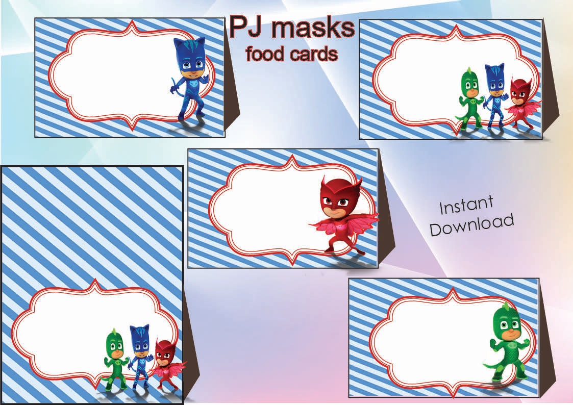 PJ masks food labels PJ masks party PJ masks birthday