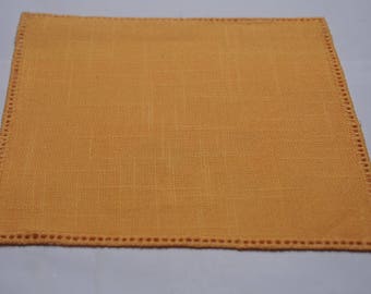 square of fabric to crochet