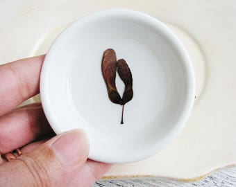 Maple Seed Ring Dish, Small Jewelry Organizer, Ring Dish