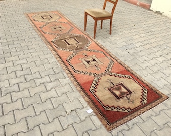turkısh runner rug 13x3.1 ft,oushak rug,turkısh rug,anotolian rug,Handwoven rug,overdyed rug,bohemian rug,runner rug.area rug,turkısh carpet