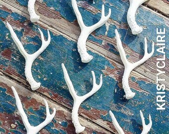 Mini Antlers, Faux, Handmade, Small Antler, Deer, Taxidermy, White, Cream, Black, Gold, Copper, Silver, Red, Purple, Orange, Pink, Blue
