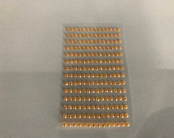 Plate 196 rhinestone stickers 5mm orange Pearl