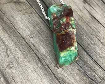 Simple Brazilian Rainforest Jasper Pendant Necklace
