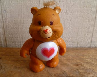 Vintage Care Bears Tender Heart Bear Poseable PVC