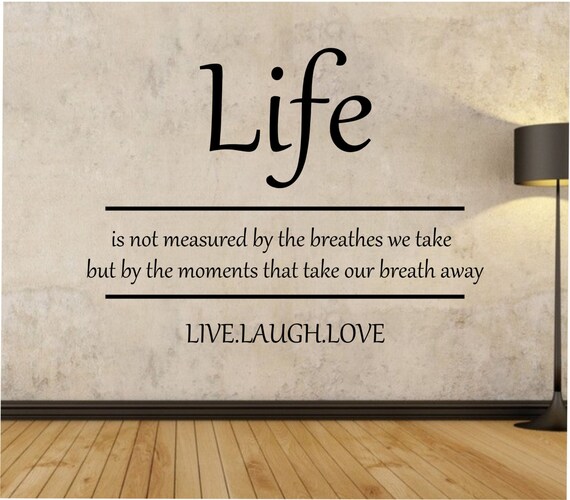 Items similar to Life Quote Wall Decal Vinyl Sticker Art Decor Bedroom ...
