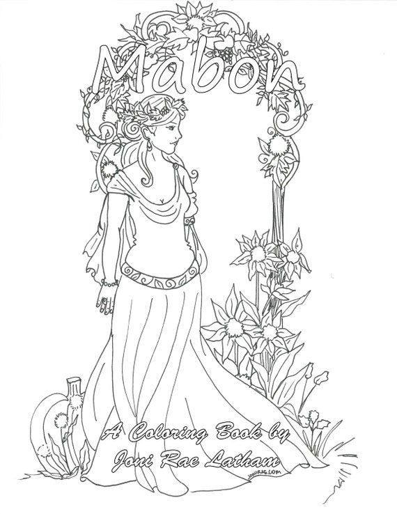 Download Items similar to Mabon PDF Coloring Book on Etsy