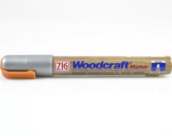 SILVER WOOD MARKER - Zig Silver WoodCraft Fine Paint Marker (6mm Chisel Tip)