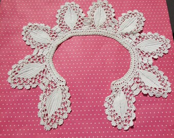 Antique Lace Vintage Lace Irish Crochet Collar