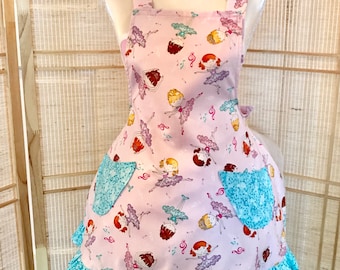 Ballet apron, girls apron, ruffled apron, childs apron