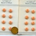 2 cards (16) Teeny Doll Baby Peachy Pink Casein Buttons Vintage 1940s 3/8" MORE AVAILABLE 4876