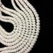AAA Silverite Corundum Faceted Rondelles - White Sapphire Roundel Beads 6-7mm 8"inch free shipping