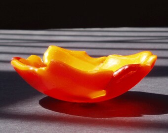 Fused glass bowl - recycled glass