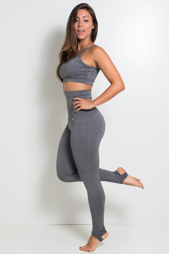 grey high waisted leggings gym