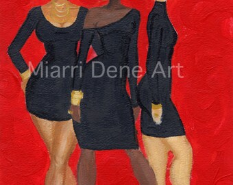 Curvy african american woman painting