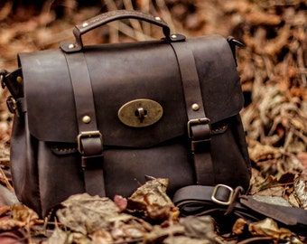Women's brown bag, leather handbag, leather crossbody bag, leather shoulder bag, womens handbag, leather satchel, women's shoulder bag