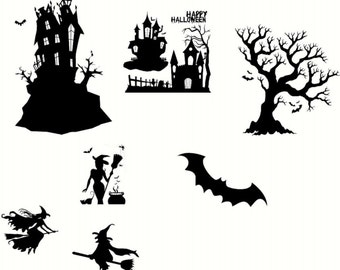 Halloween Vinyl Decals Set