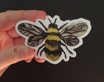 Save the Bees Bumble Bee Sticker