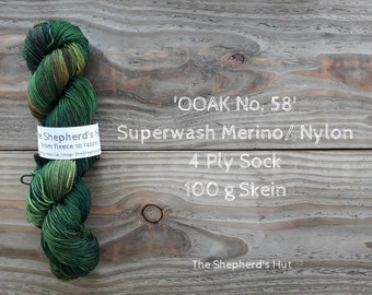 Superwash Merino/Nylon 75/25 Sock yarn 100 g OOAK No. 58
