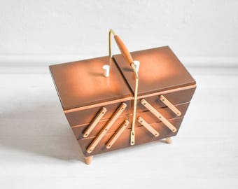 Sewing Box, Wooden Jewelry Box, Jewelry Organizer, Jewelry Storage, Sewing Basket, Storage Box, Jewelry Box, Wooden Box, Craft Storage Box