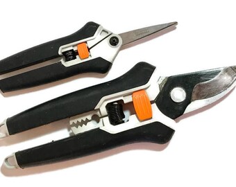 Garden Tools Fiskars Shears - Hand Tools - Pruning Shears Set - Pruning Snips - Bonsai Tools - Garden Shears - Indoor Gardening - Vintage