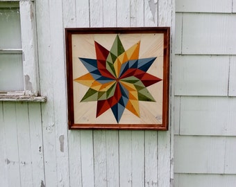 Pallet Wood Mosaic Barn Quilt Handmade Primitive Rustic Country Decor