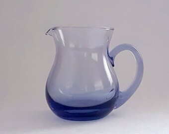 Vintage indigo glass creamer jug