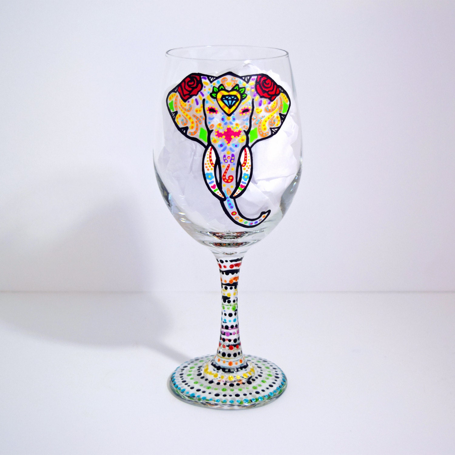 Elephant Gifts Elephant Glass Elephant Wine Glass Hand