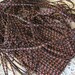 RARE Antique French Early Century Bronze Black Pink Metal Woven Trim - ONE YARD