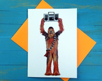 Chewbacca say anything greeting card