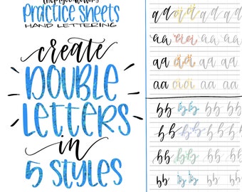 Lettering & Illustration Practice Sheets by ThePigeonLetters