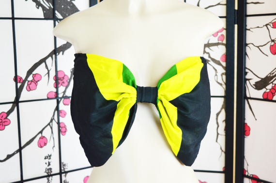 Custom Jamaican Flag Bandeau Bow Top *Other Countries Produced by Request