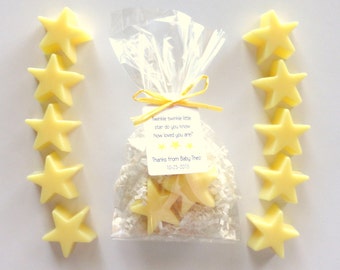 Star Soap, Baby Shower Favors with Custom Tags, Twinkle Twinkle Little Star Theme, Handmade Soap Favor, Nursery Rhyme Favor