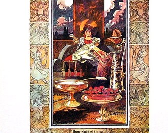 Curly Locks - Children's Nursery Rhyme - 1967 Vintage Book Page - 9 x 7