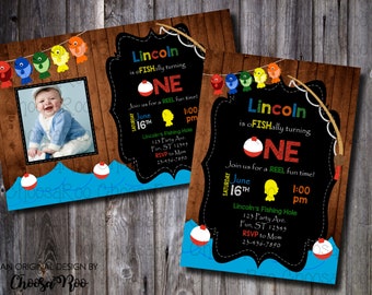 Fishing Party Printable INVITATION - OFISHALLY ONE or Any Age!