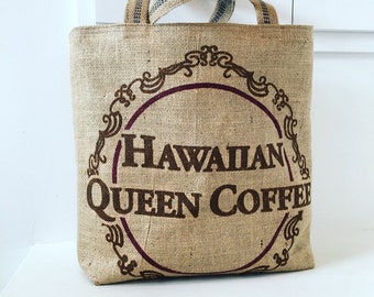 Hawaiian Queen Coffee Sack Tote / Beach Bag/ Market Bag