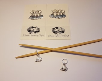 Knitting stitch markers, set of 4, HEGDEHOGS