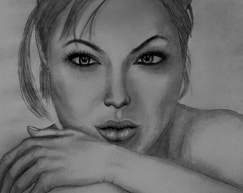 Angelina Jolie Digital Drawing Portrait
