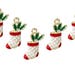 BULK 5 PC Christmas Stocking Charms - Red, Green and White Enamel - Christmas Jewelry Findings - Holiday Charms (SP72909)