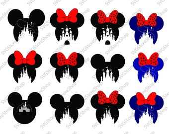 Disney Castle SVG,Heart,Head Mickey Mouse,Cinderella,Magic Kingdom,Disneyland,Silhouette,svg,jpg,pdf, png,dxf,eps,Cut Files,castle,cricut