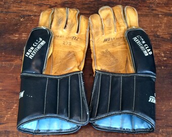 Vintage Leather Hockey Gloves