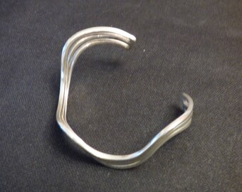 Silver modernist bracelet