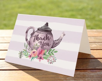 tea party thank you cards
