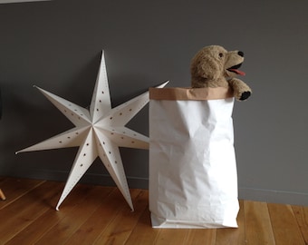Lot of 5 bags Kraft paper LARGE FORMAT for decoration or storage, to customize, decorate, use anywhere! H80cm x L57cm x Fond16cm