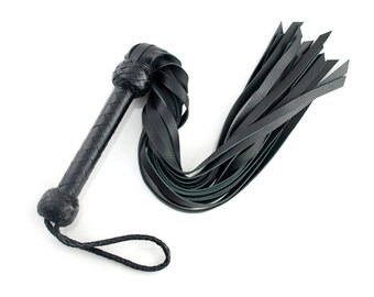Leather Flogger for Bondage - Balanced Handle for BDSM Fetish Enthusiasts - Buffalo