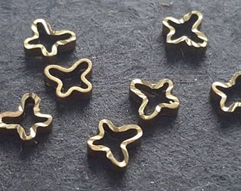 20 rings fancy brass Butterfly 0.6 cm