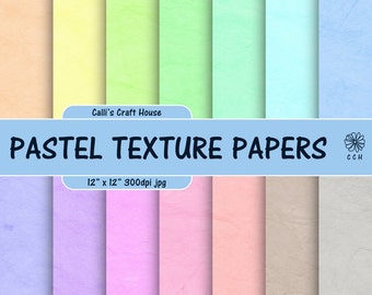 Pastel Soft Leather Texture Digital Papers - 14 soft pastel backgrounds - textured background - Commercial Use - Instant Download