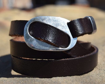 Buckle Up Leather Wrap Bracelet