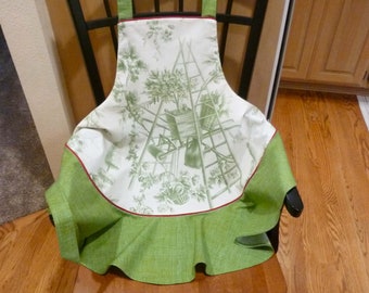 Vintage Garden Toile apron