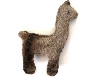 Brown Lllama - Recycled Llama Wool Sweater Plush Toy